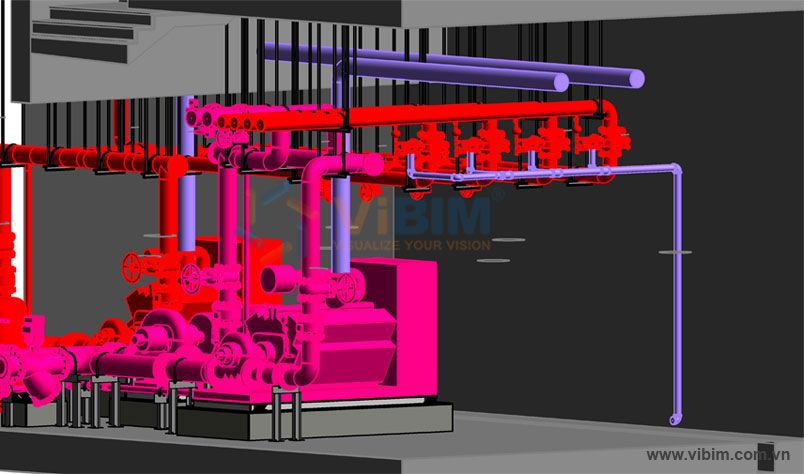 3D fire protection modeling from 2D cad drawing
